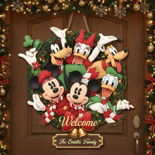 Load image into Gallery viewer, "Welcome Home!" Adorable Characters Wooden Sign - Personalized Gifts for Family and Friends Wood Sign PopCulturePrints
