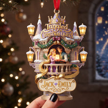 Load image into Gallery viewer, A Tale as Old as Christmas - Forever Fairy Tale Love Acrylic Ornament | Personalized Gift for Couples &amp; Families

