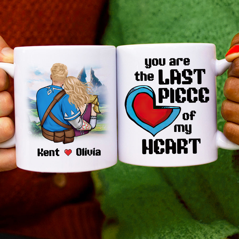 You're the Last Piece of My Heart Personalized Mug - Romantic Couple Gift - Valentine's Day Gifts Coffee Mug PopCulturePrints