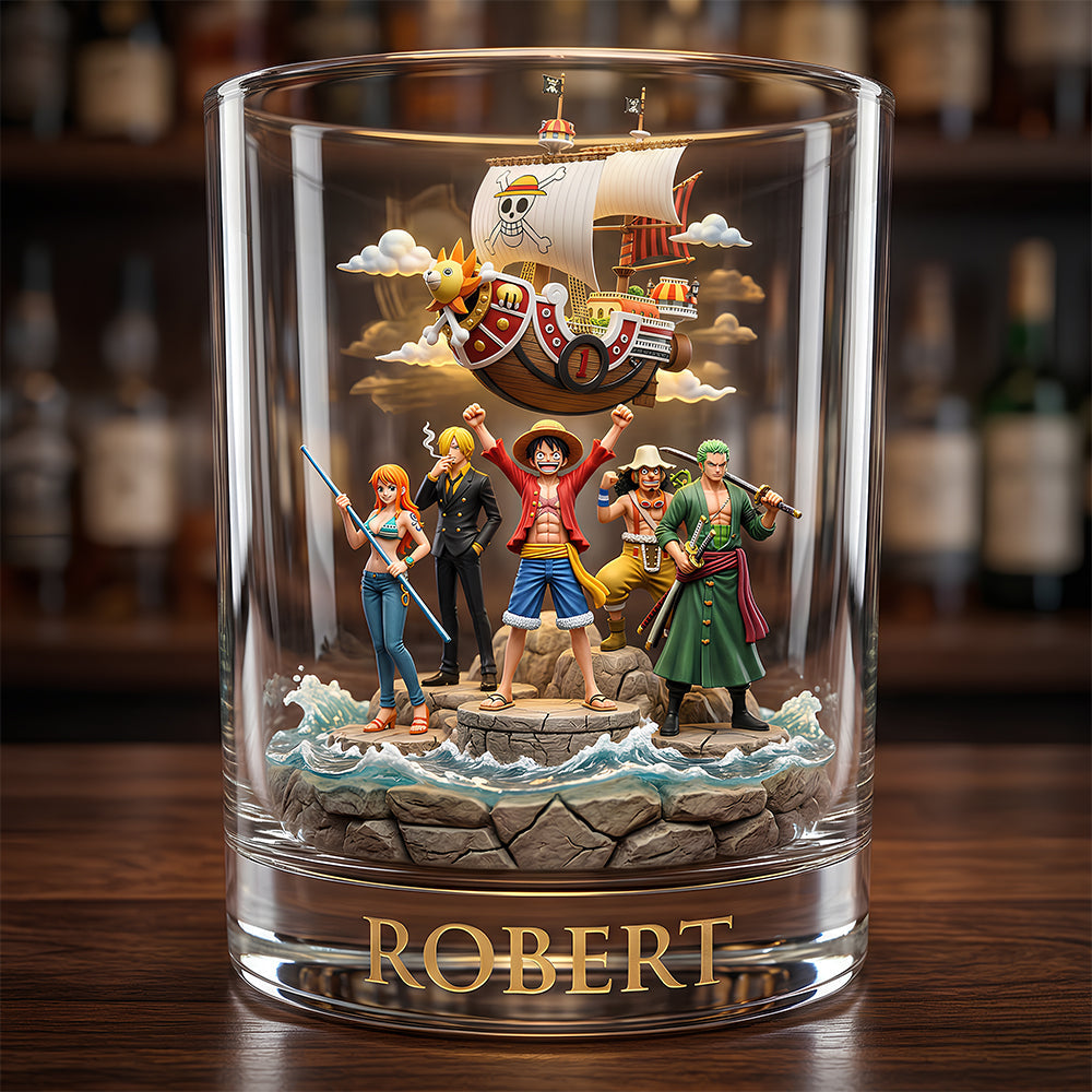Adventure Awaits: Personalized Adventure Crew Round Glass Gift Glass PopCulturePrints