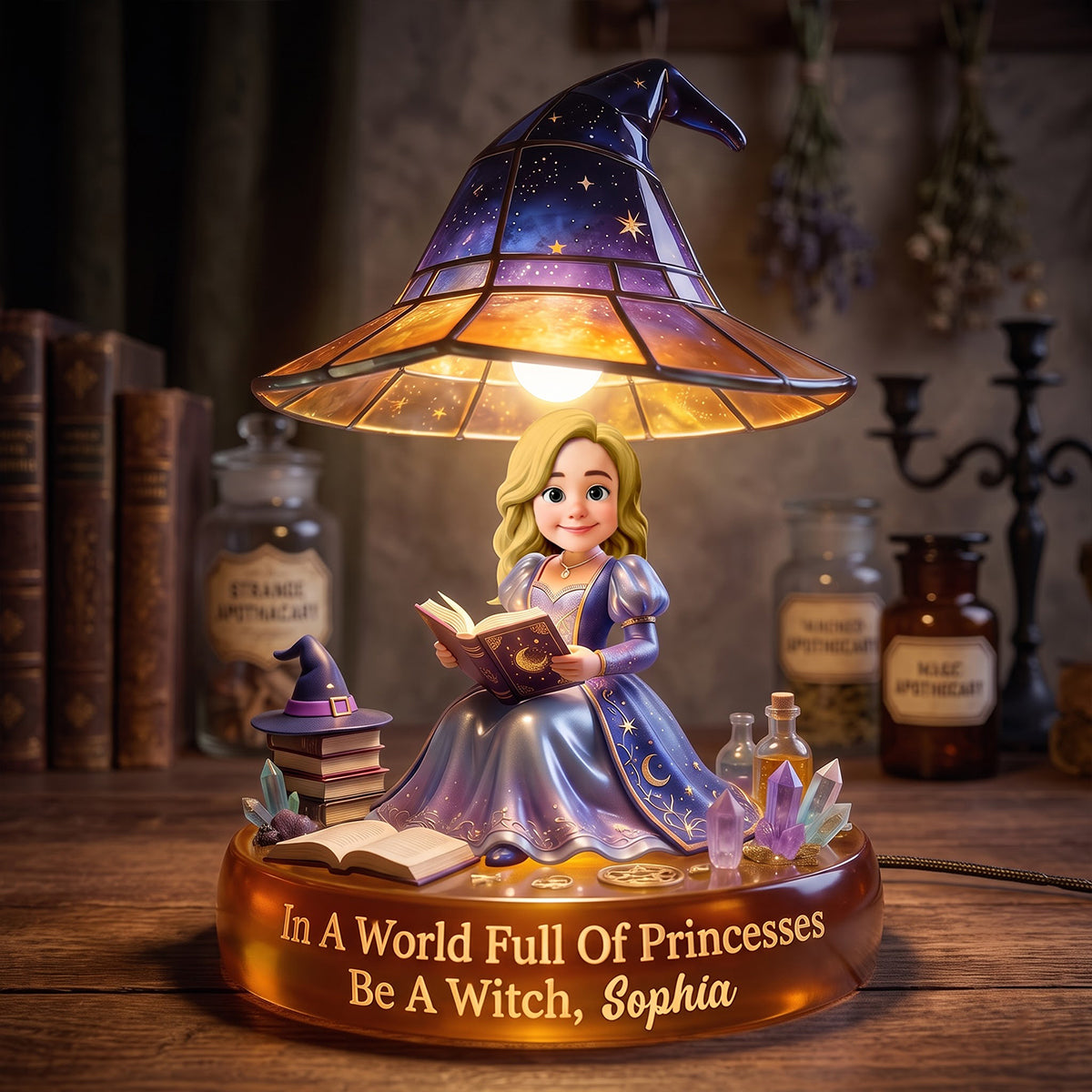Be A Witch Acrylic Light Box - Personalized Gift for Your Favorite Witch Light Box PopCulturePrints