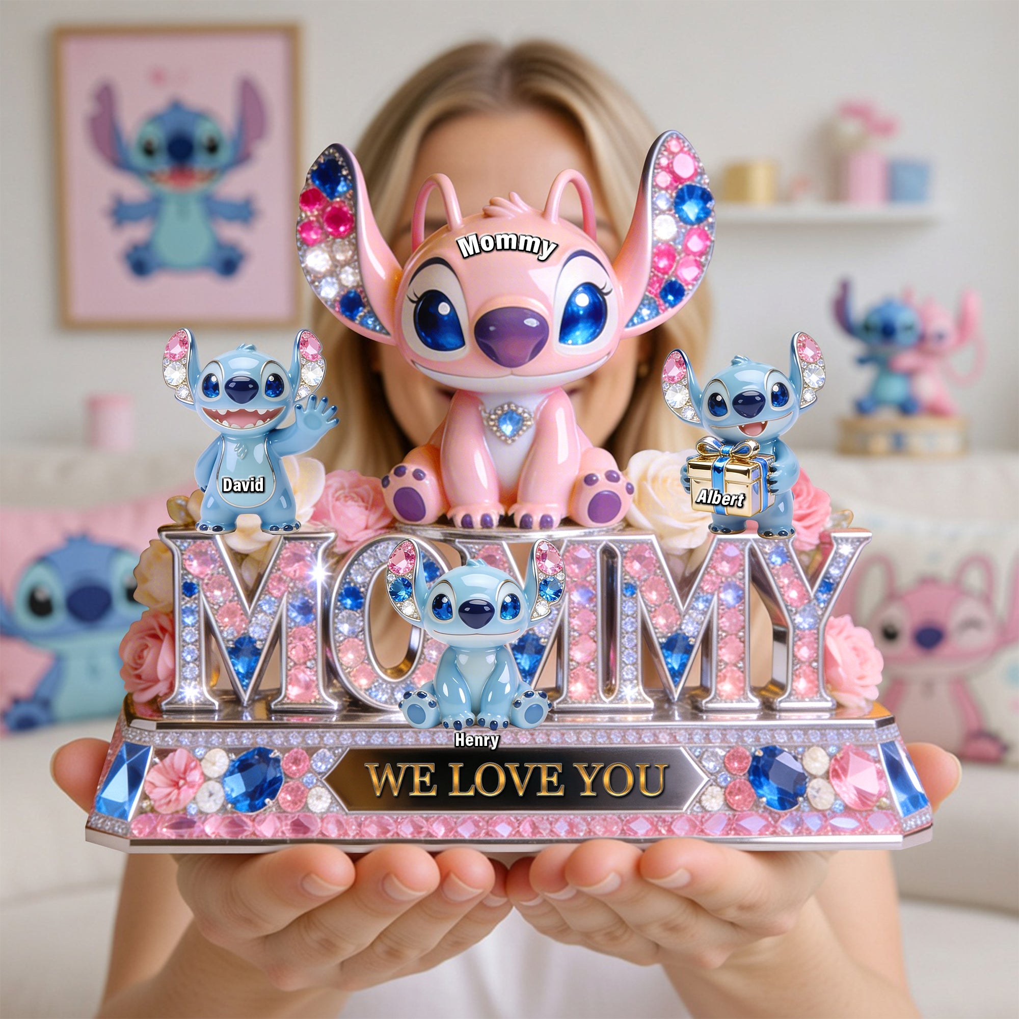 We Love You, Mommy! - Custom Acrylic Plaque for Moms Shaped Plaques PopCulturePrints