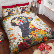 Load image into Gallery viewer, Colorful Labrador Retriever Dog Christmas Quilt Bed Set for Pet Lovers Blanket PopCulturePrints
