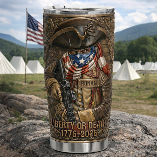Born For Liberty - Personalized 20oz Tumbler for Patriots Tumbler Cup PopCulturePrints