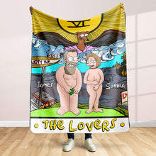 Load image into Gallery viewer, Custom Cartoon Couple Blanket - The Lovers Theme | Personalized Valentine&#39;s Day Gifts Blanket PopCulturePrints
