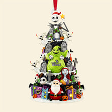 Load image into Gallery viewer, “Embrace the Spooky Spirit!” - Personalized Spooky Family Tree Ornament - Unique Gifts for Families &amp; Friends Ornament PopCulturePrints
