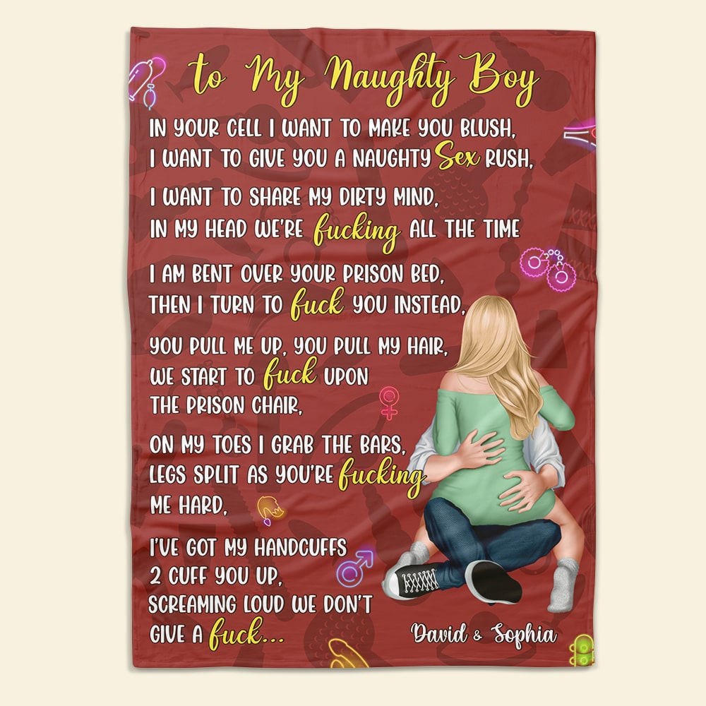 Naughty Couple Personalized Blanket Blanket PopCulturePrints