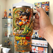 Load image into Gallery viewer, "Celebrate 40 Years of Adventure!" - Custom 40oz Tumbler - Personalized Gift for Anime Lovers Tumbler Cup PopCulturePrints
