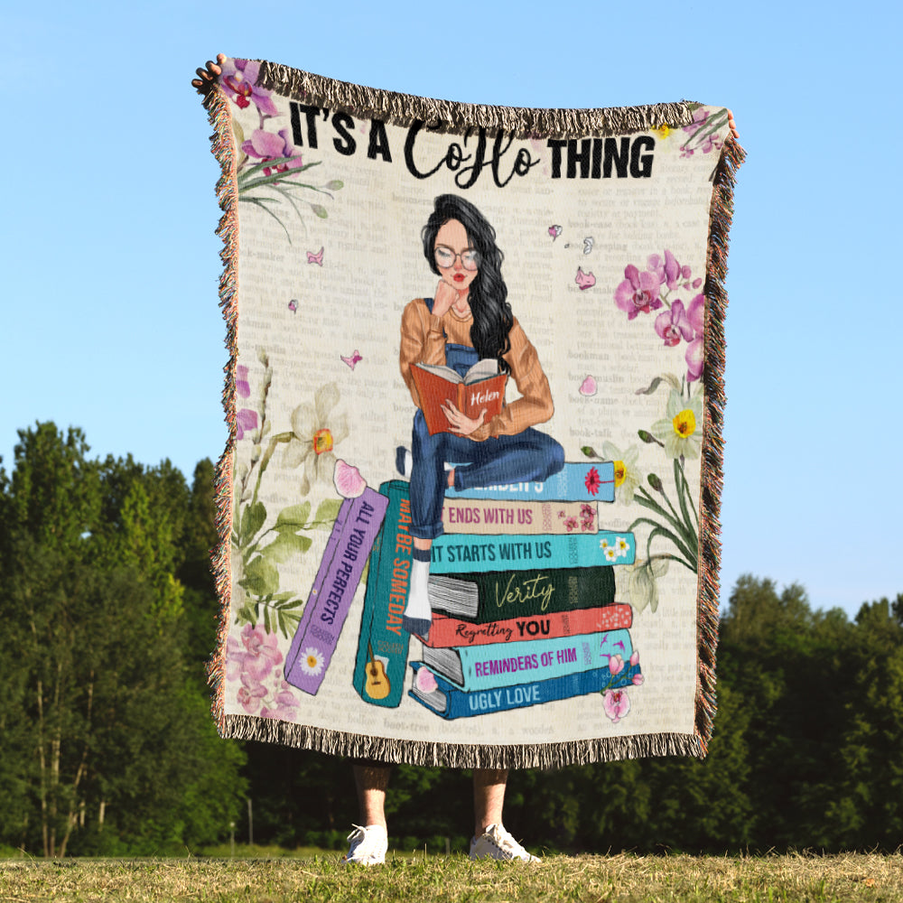 Personalized Cozy Reading Blanket for Book Lovers Blanket PopCulturePrints