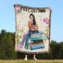 Load image into Gallery viewer, Personalized Cozy Reading Blanket for Book Lovers Blanket PopCulturePrints
