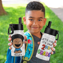 Load image into Gallery viewer, Personalized 1st Grade Water Bottle for Kids - Cute Cartoon Design
