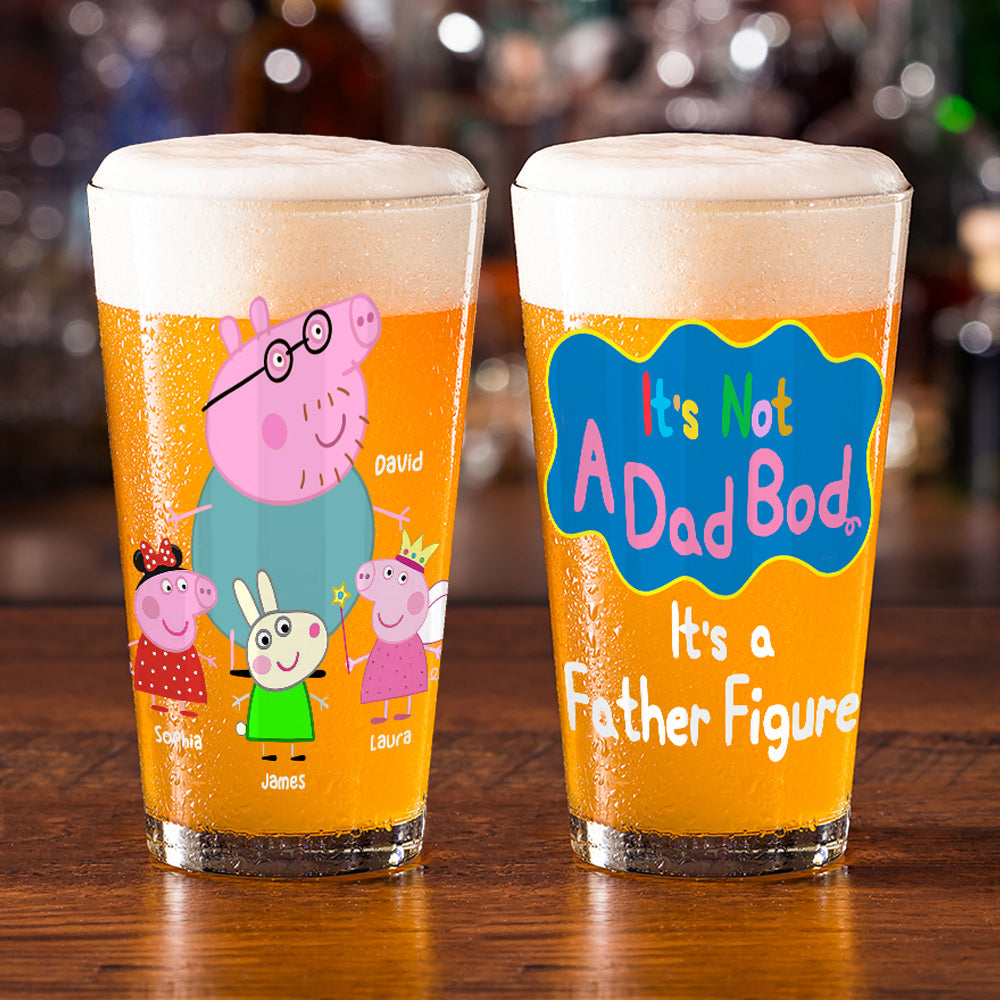 Personalized 'Father Figure' Beer Glass for Dad Beer Glasses PopCulturePrints