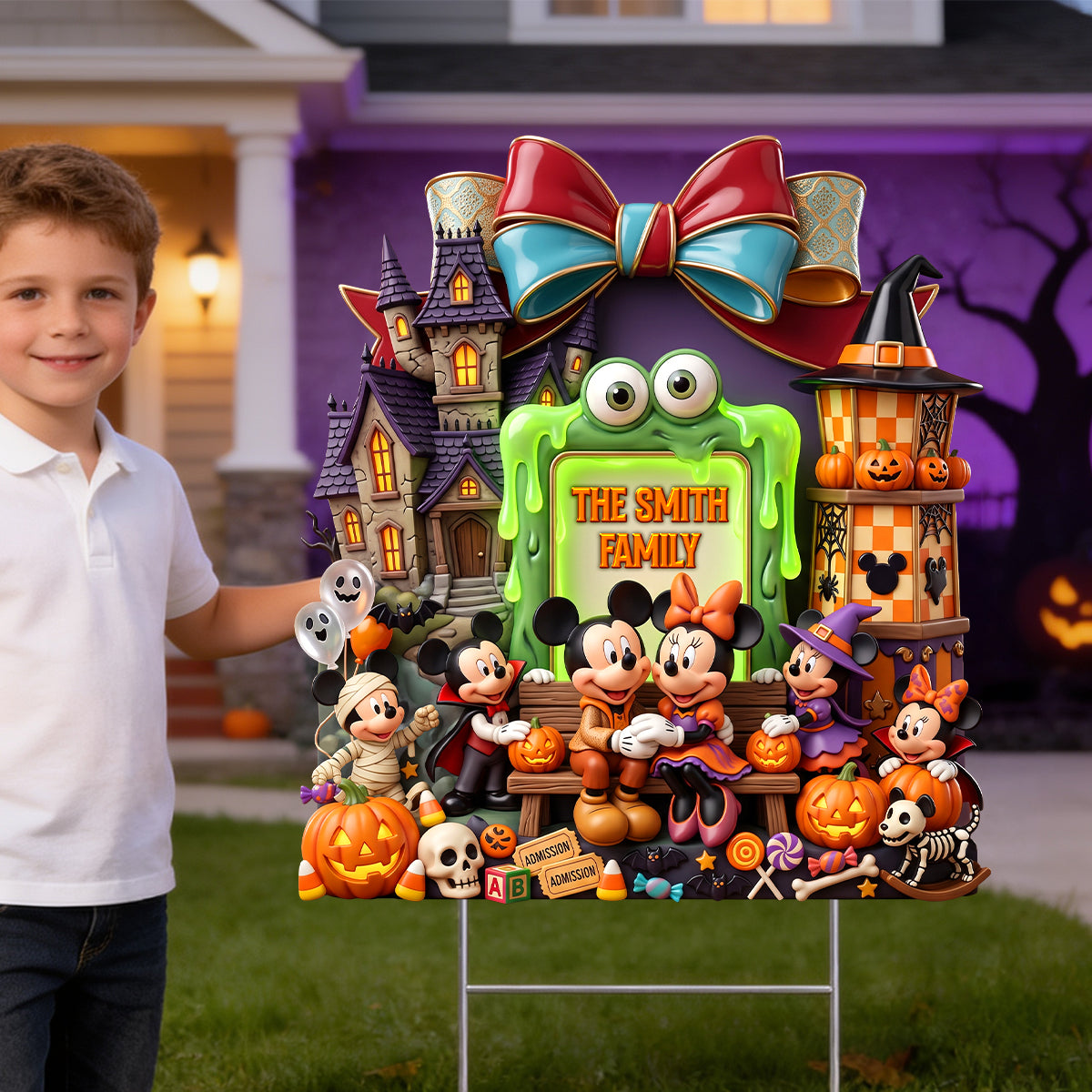 “A Spooktacular Family Celebration!” - Mystical Spooky Family Yard Sign - Personalized Halloween Gift