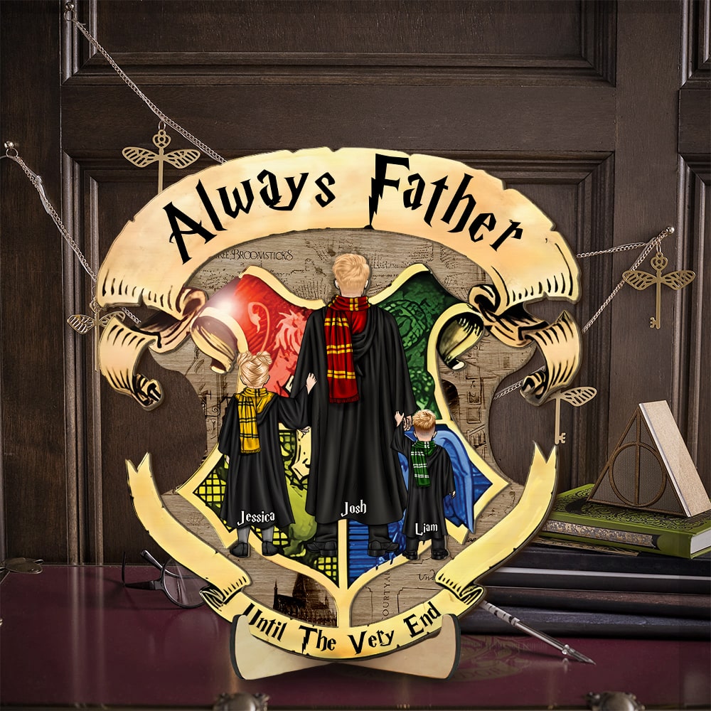 Personalized Always Father Wooden Plaque - Harry Potter Themed Gift