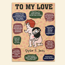 Load image into Gallery viewer, Personalized Love Blanket for Couples - Unique Gift for Your Special Someone Blanket PopCulturePrints
