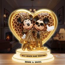 Load image into Gallery viewer, “Wild Hearts Slay Together” - Personalized Leopard Light Box - Unique Gift for Couples, Friends, and Loved Ones Light Box PopCulturePrints
