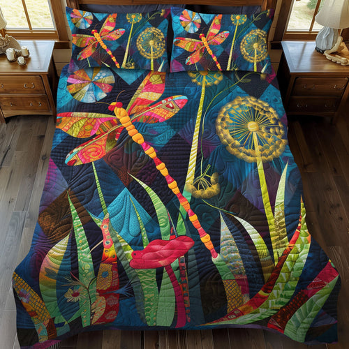 Dragonfly Lovers Personalized Quilt Bed Set Blanket PopCulturePrints