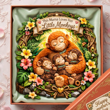 Load image into Gallery viewer, Personalized Love: Mom And Her Little Monkeys Acrylic Plaque - Unique Gift for Mom, Grandma &amp; More Shaped Plaques PopCulturePrints
