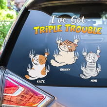 Load image into Gallery viewer, Customizable Triple Trouble Cat Decal for Car Lovers Decal Sticker PopCulturePrints
