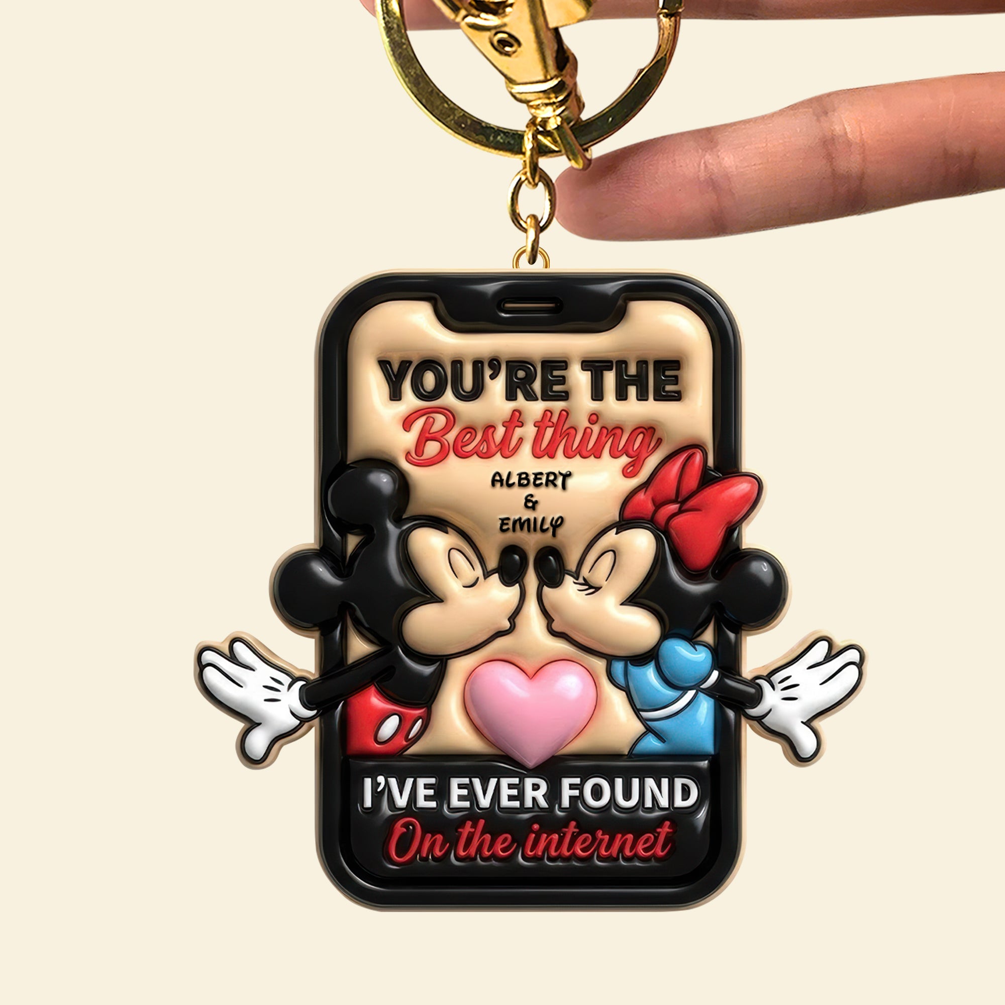 You're the Best Thing – Personalized Romantic Couple Keychain Keychains PopCulturePrints