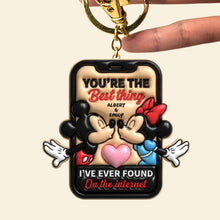 Load image into Gallery viewer, You're the Best Thing – Personalized Romantic Couple Keychain Keychains PopCulturePrints
