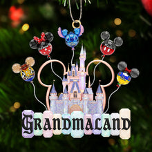 Load image into Gallery viewer, “A Magical Holiday Adventure Awaits!” - Personalized Grandkid Balloon Castle Ornament for Grandma Ornament PopCulturePrints
