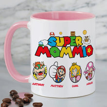 Load image into Gallery viewer, Super Mom Personalized Coffee Mug for Mother&#39;s Day Coffee Mug PopCulturePrints
