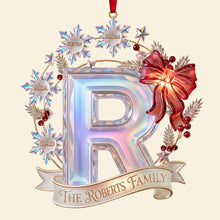 Load image into Gallery viewer, Celebrate Your Family with a Personalized Snowflake Alphabet Acrylic Ornament - Custom Christmas Gifts for Everyone
