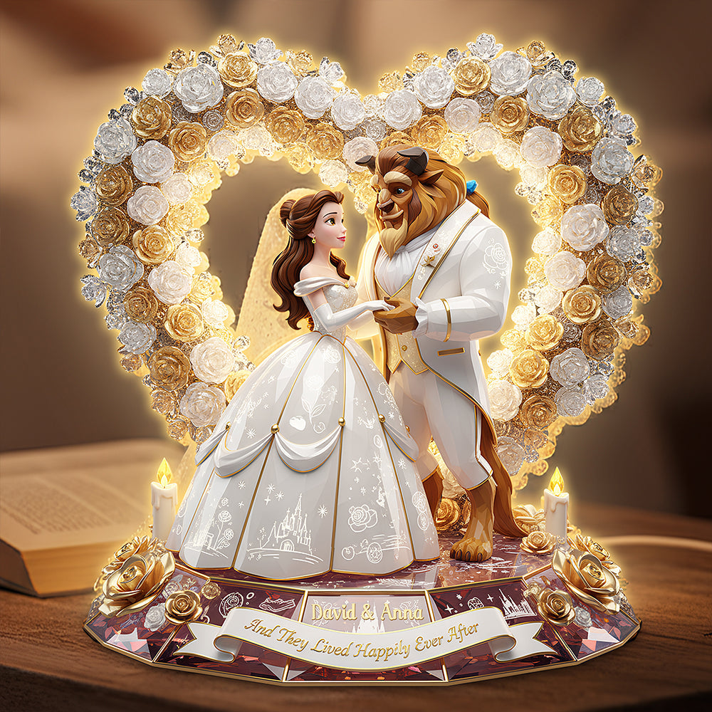 “Love's Enchanted Union” - Romantic Wedding Fairy Tales Light Box - Personalized Gift for Couples Light Box PopCulturePrints