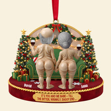 Load image into Gallery viewer, &quot;It&#39;s You and Me, Babe - Personalized Christmas Ornament for Couples&quot; Ornament PopCulturePrints
