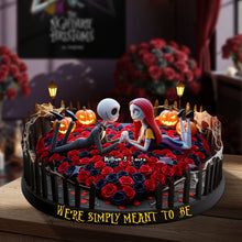 Load image into Gallery viewer, We&#39;re Simply Meant to Be - Horror Couple Plaque | Personalized Gift for Couples Shaped Plaques PopCulturePrints
