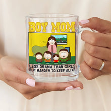 Load image into Gallery viewer, Cute Magical Boy Mom Mug - Personalized Gifts for Mom Clear Glass Mug PopCulturePrints
