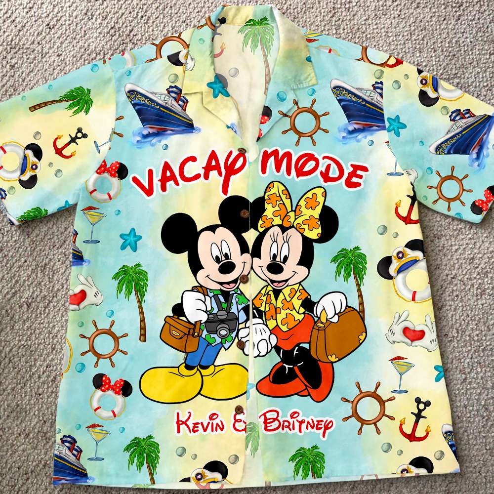 Personalized Hawaiian Shirt for Couples - Vacation Mode Hawaiian Shirts PopCulturePrints