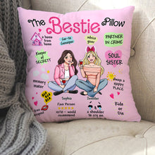 Load image into Gallery viewer, Personalized Best Friends Square Pillow Pillow PopCulturePrints
