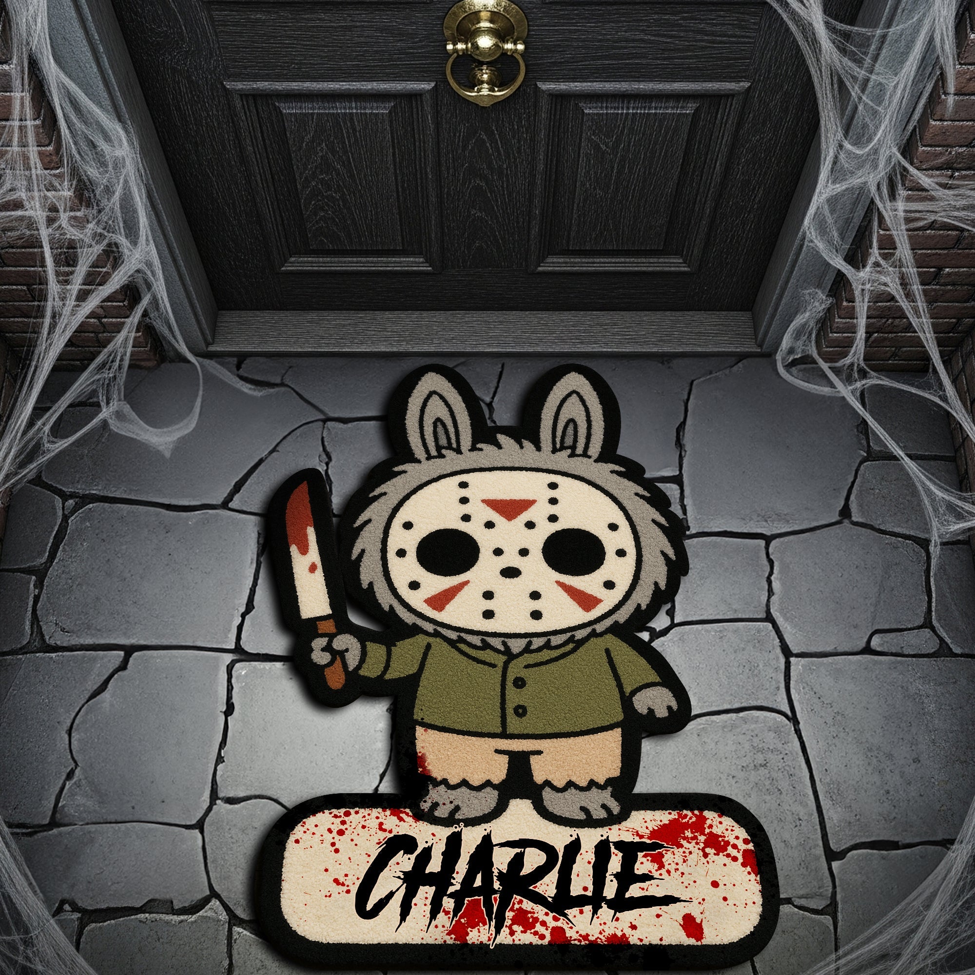 Welcome to Your Nightmare – Creepy Bunny Horror Doormat - Custom Personalized Gift for Horror Fans Doormat PopCulturePrints