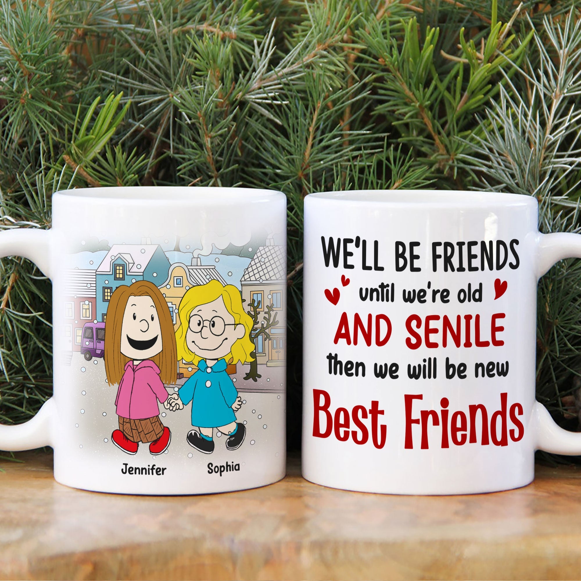 Personalized Best Friends Forever Coffee Mug Coffee Mug PopCulturePrints