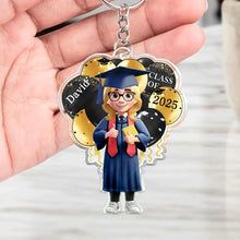 Load image into Gallery viewer, Celebrate Graduation with Joy - Personalized Acrylic Keychain Acrylic Keychain PopCulturePrints
