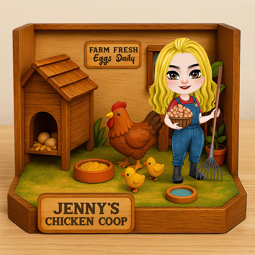 “Farm Fresh Eggs Daily” - Personalized Chicken Coop Plaque - Unique Gift for Farmers, Garden Lovers, and Special Occasions Shaped Plaques PopCulturePrints