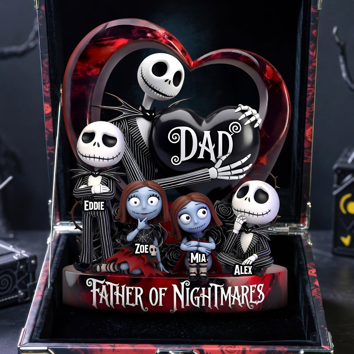 "For the Father of Nightmares, a Spooktacular Tribute" - Creepy Cool Dad Acrylic Plaque, Personalized Gift for Dads, Grandpa, and More Shaped Plaques PopCulturePrints