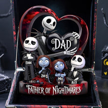 Load image into Gallery viewer, "For the Father of Nightmares, a Spooktacular Tribute" - Creepy Cool Dad Acrylic Plaque, Personalized Gift for Dads, Grandpa, and More Shaped Plaques PopCulturePrints
