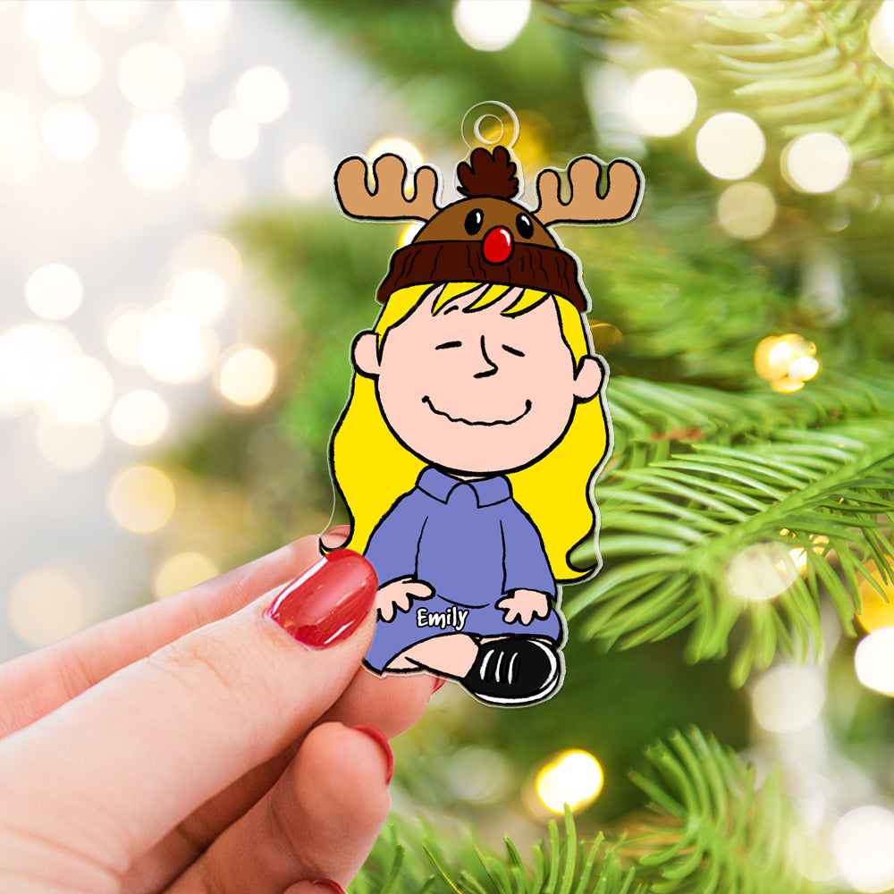 Personalized Santa Kid Christmas Ornament Ornament PopCulturePrints