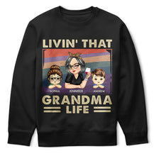 Load image into Gallery viewer, Livin&#39; That Grandma Life Vintage - Personalized T-Shirt for Grandma, Mom, and Family T-shirt PopCulturePrints
