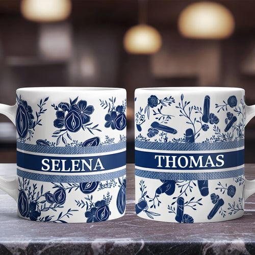 Love Blooms: Naughty Couples Coffee Mug - Personalized Gifts For Couples Coffee Mug PopCulturePrints