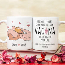 Load image into Gallery viewer, Personalized Couple Coffee Mug - You&#39;re Getting Married, Congrats! Coffee Mug PopCulturePrints
