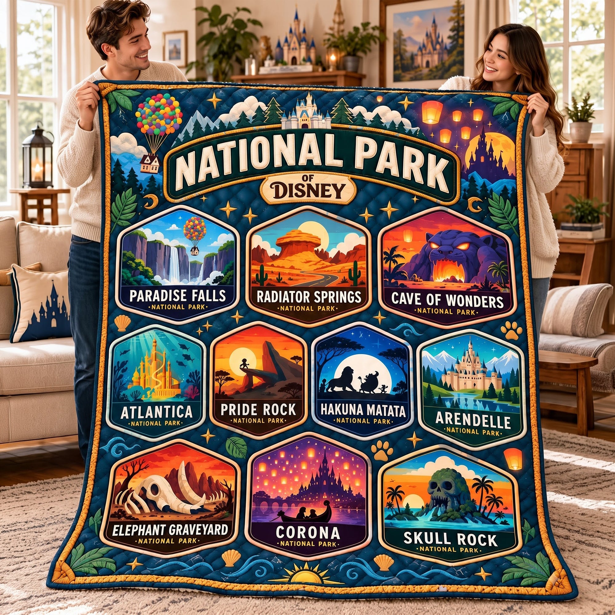 Explore the Magic of Disney: National Park Blanket - Personalized Gifts for Every Occasion