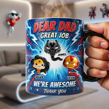 Load image into Gallery viewer, Dear Dad, Great Job! - Powerful Dad Magic Coffee Mug - Personalized Gift for Dads &amp; Grandpas Coffee Mug PopCulturePrints
