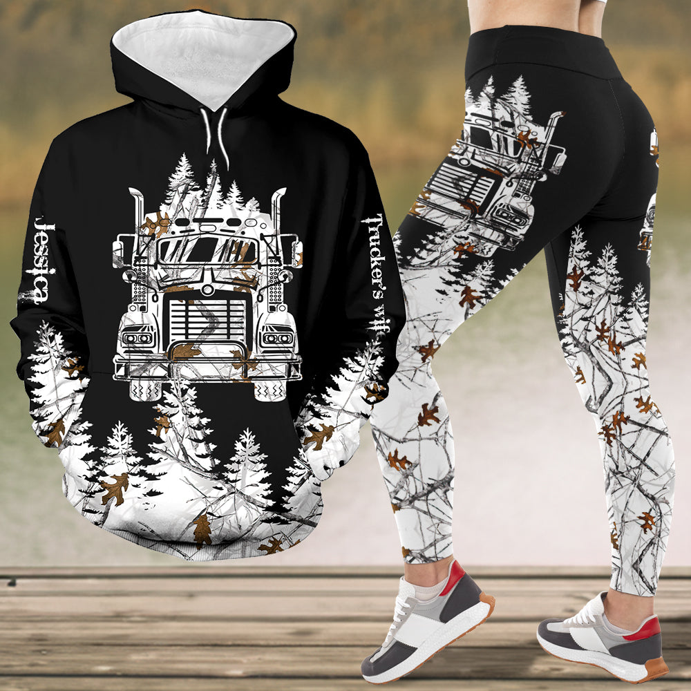 Customizable Trucker's Wife Hoodie & Leggings Set