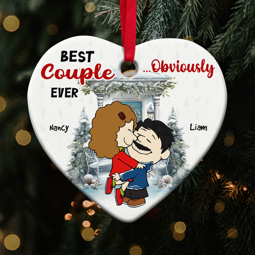 Personalized Couple Christmas Ornament | Best Couple Ever | Valentine's Day Gifts Ornament PopCulturePrints