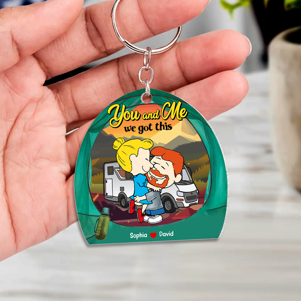 Customizable Couple Keychain - You and Me We Got This Keychains PopCulturePrints