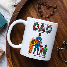 Load image into Gallery viewer, Superdad Personalized Coffee Mug - Perfect Gift for Father&#39;s Day Coffee Mug PopCulturePrints
